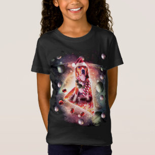 Camiseta Navidades en el espacio exterior Galaxia Perro mon