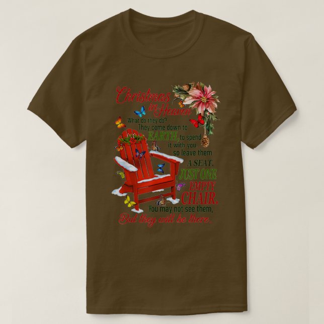 Camiseta Navidades en el poema Heavenx27 con silla Rocking  (Diseño del anverso)