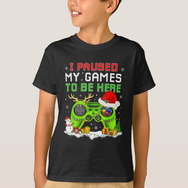 Camiseta Navidades En El Que He Parado Mi Juego Para Estar  (Anverso)