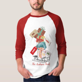 Camiseta Navidades en juego de la familia moderna Winter Sl