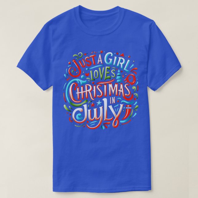 Camiseta Navidades en julio abrazan el espíritu festivo (Diseño del anverso)