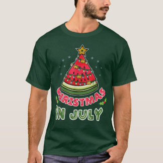 Camiseta Navidades En Julio Árbol De Navidad De La sandía
