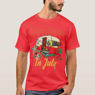 Camiseta Navidades En Julio Camping Camper
