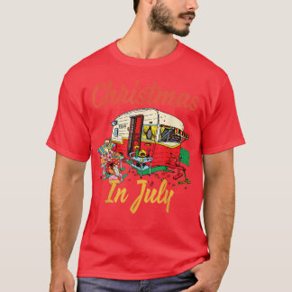 Camiseta Navidades En Julio Camping Camper