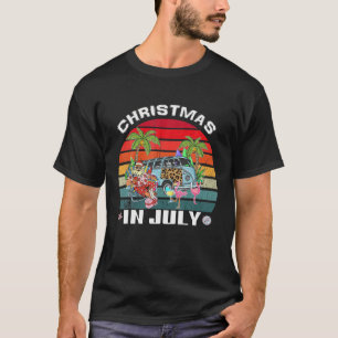 Camiseta Navidades En Julio Camping Funny Santa Summer Vaca
