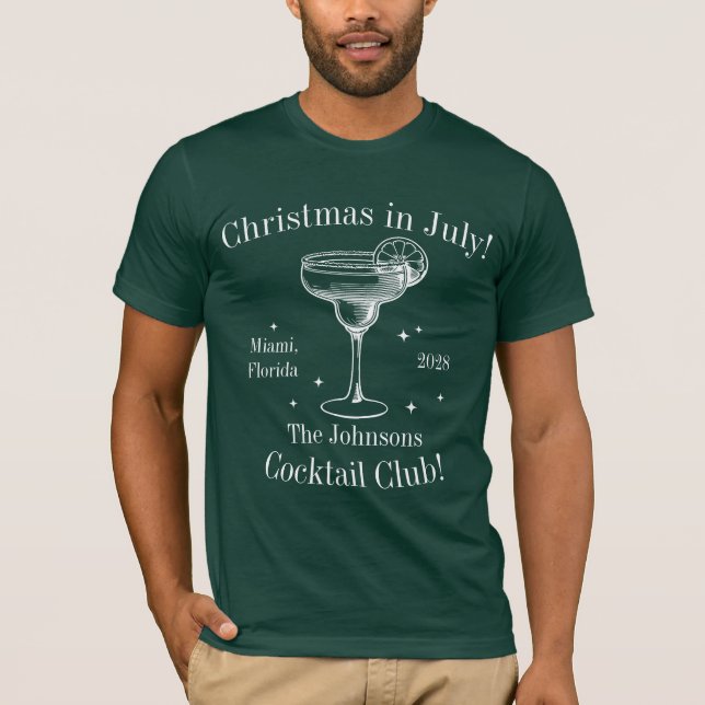 Camiseta Navidades en julio coincidiendo con Fiestas de cóc (Anverso)