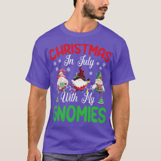 Camiseta Navidades En Julio Con Mis Gnomías Verano gracioso