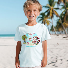 Camiseta Navidades En Julio Cute Santa Summer Name Kids