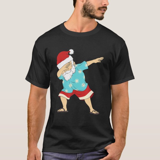 Camiseta Navidades En Julio Dabbing Santa Claus Sum Hawai (Anverso)