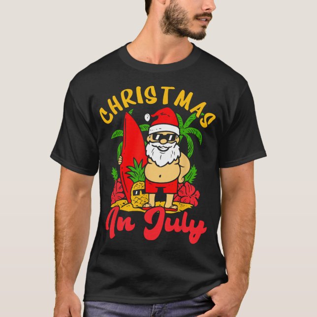 Camiseta Navidades En Julio De Los Hombres De Verano De Pap (Anverso)