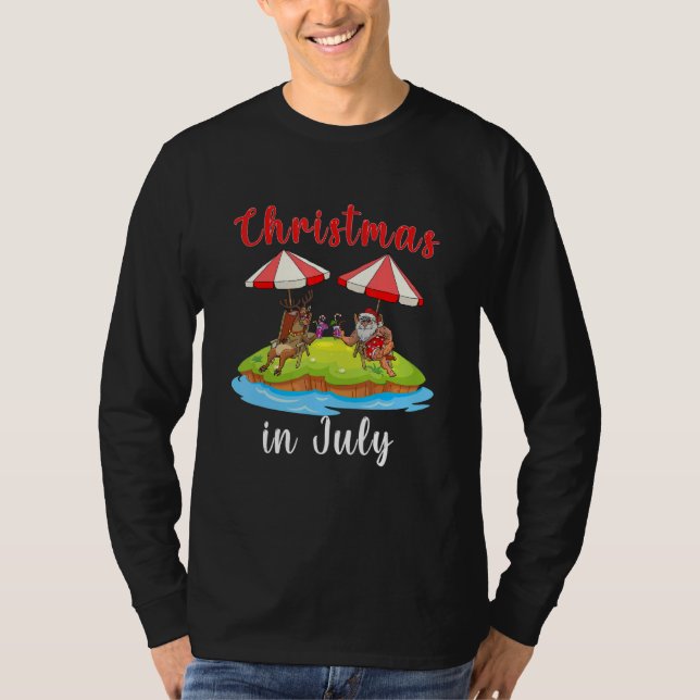 Camiseta Navidades En Julio De Mitad De Año Informe (Anverso)