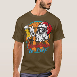 Camiseta Navidades En Julio De Santa Beer Palm Tree Beach S