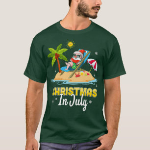 Camiseta Navidades en julio de Santa Claus Beach Watermelon