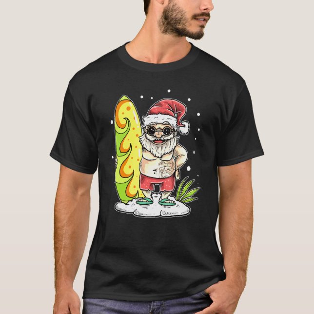 Camiseta Navidades En Julio De Santa Hawái Surfing Summer S (Anverso)