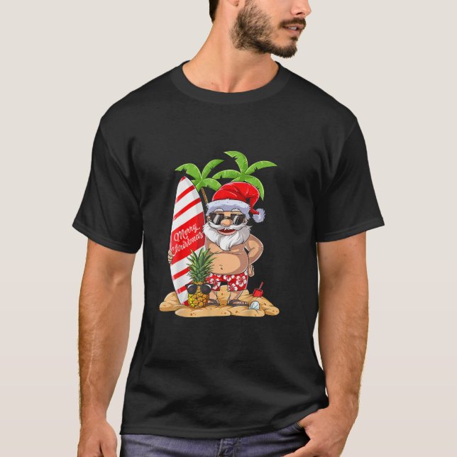 Camiseta Navidades En Julio De Santa Hawái Surfing Summer S (Anverso)