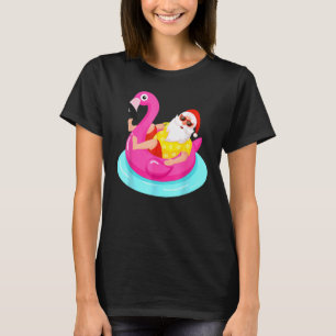 Camiseta Navidades En Julio De Santa Relajándose En Un Flo 