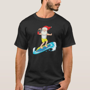 Camiseta Navidades En Julio De Santa Surfing Santa Hat Beac