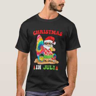 Camiseta Navidades En Julio De Santa Tie Dye Summer Surf