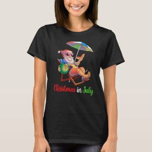 Camiseta Navidades En Julio De Santa Watermelón Tropical Ha