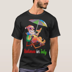 Camiseta Navidades En Julio De Santa Watermelón Tropical Ha