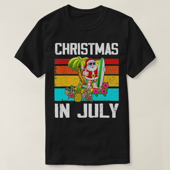 Camiseta Navidades en julio de vacaciones de verano en Sant (Diseño del anverso)