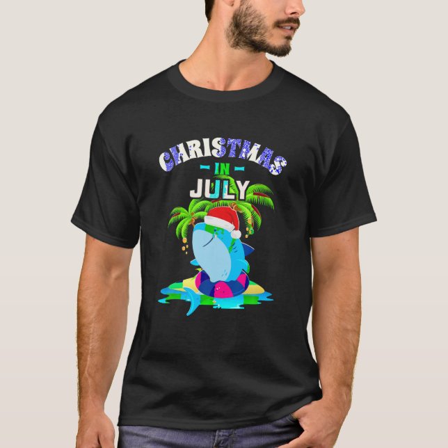 Camiseta Navidades en julio de vacaciones en playa de Shirt (Anverso)
