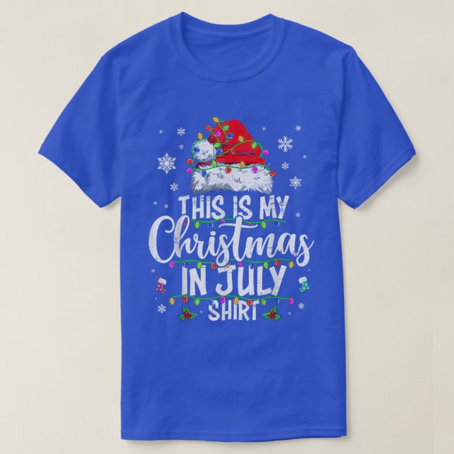Camiseta Navidades En Julio De Vacaciones En Playa De Veran (Diseño del anverso)