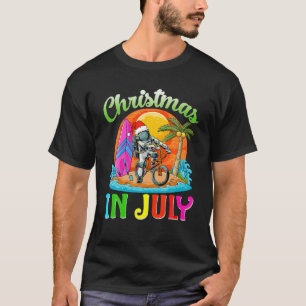 Camiseta Navidades En Julio Del Gorra Astronauta Santa Summ