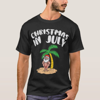 Camiseta Navidades En Julio Del Tro De Verano De Santa Palm