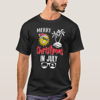 Camiseta Navidades En Julio Del Verano Del Sol Noche Santa