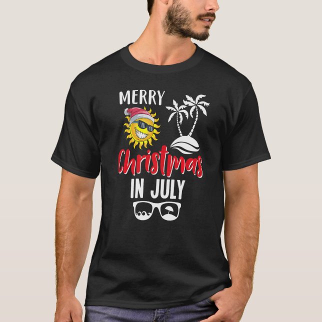 Camiseta Navidades En Julio Del Verano Del Sol Noche Santa (Anverso)