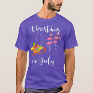 Camiseta Navidades En Julio, Divertidas Mujeres Sleigh Flam