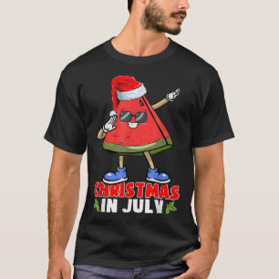 Camiseta Navidades En Julio Divertido Dabbing Watermelon Xm