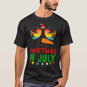 Camiseta Navidades En Julio Divertido Snowman Beach Summer