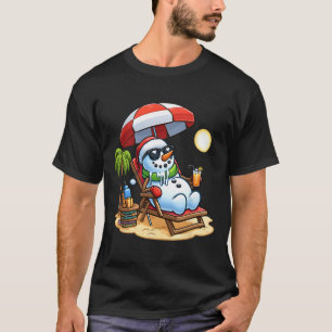 Camiseta Navidades En Julio Divertido Snowman Summer Fun Be
