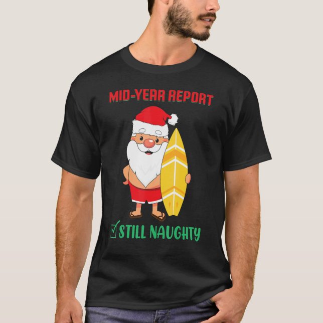 Camiseta Navidades En Julio, El Informe De Santa Mid De Año (Anverso)