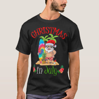Camiseta Navidades En Julio En El Divertido Verano Del Surf
