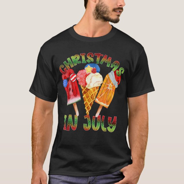 Camiseta Navidades En Julio En El Verano De Santa Beach Con (Anverso)