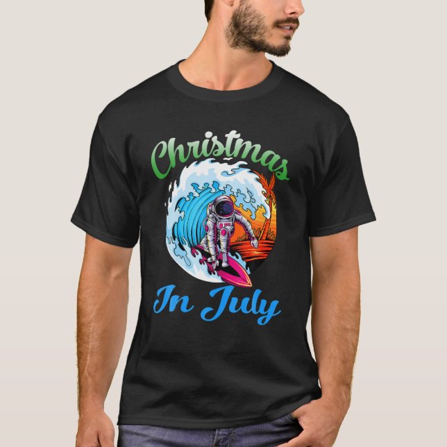 Camiseta Navidades En Julio En El Verano Del Astronauta (Anverso)