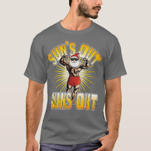 Camiseta Navidades En Julio En Santa Bodybuilder Se Desnuda
