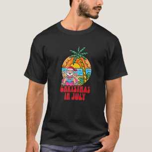 Camiseta Navidades En Julio En Santa En El Verano De La Pla