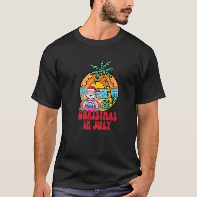 Camiseta Navidades En Julio En Santa En El Verano De La Pla (Anverso)