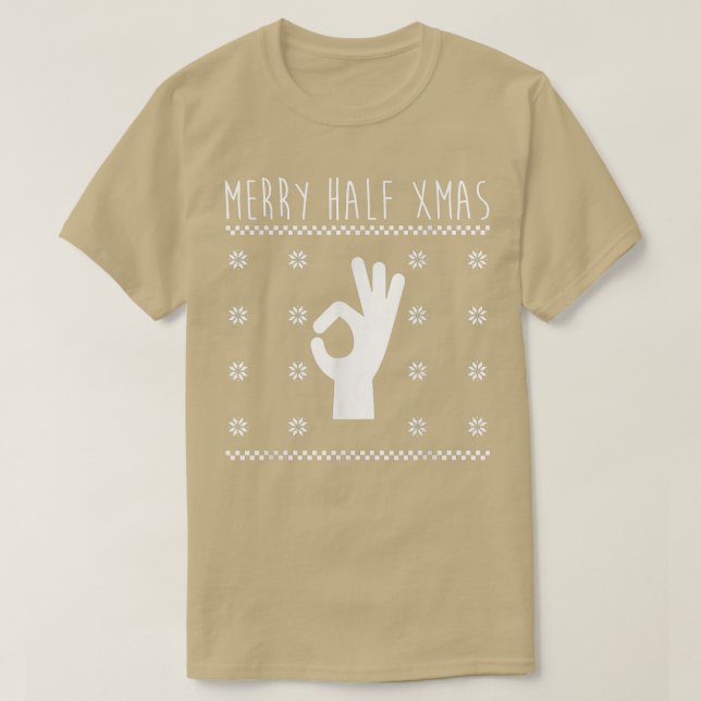 Camiseta Navidades En Julio Feo Navidades Con Media Navidad (Diseño del anverso)