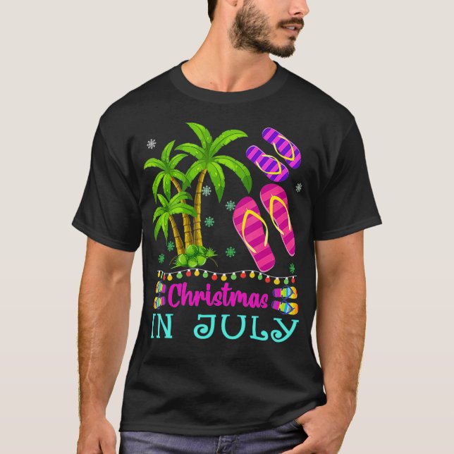 Camiseta Navidades En Julio Feo Navidades Flip Flops Summer (Anverso)