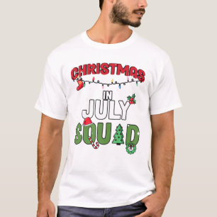 Camiseta Navidades En Julio Fiesta De Nochebuena De Cumplea