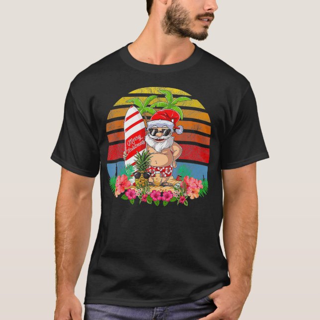 Camiseta Navidades En Julio Fiesta Disfraces De Surf En San (Anverso)