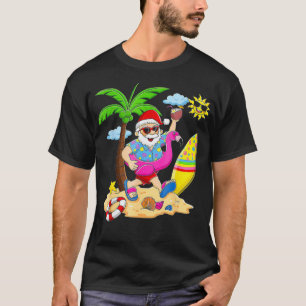 Camiseta Navidades En Julio Fiesta Hawái Summer Santa Surf