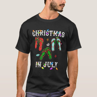 Camiseta Navidades En Julio Flip Flap Navidades Luz Verano