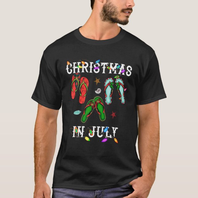 Camiseta Navidades En Julio Flip Flap Navidades Luz Verano (Anverso)