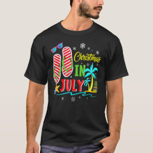 Camiseta Navidades En Julio Flip Flops Beach Summer